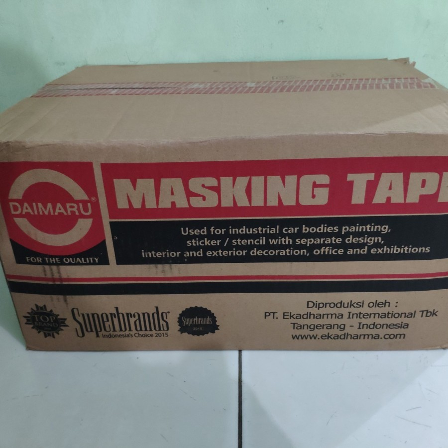Masking Tape / Lakban kertas Daimaru 24 mm / 1 Inch ( Dus = 96 roll )