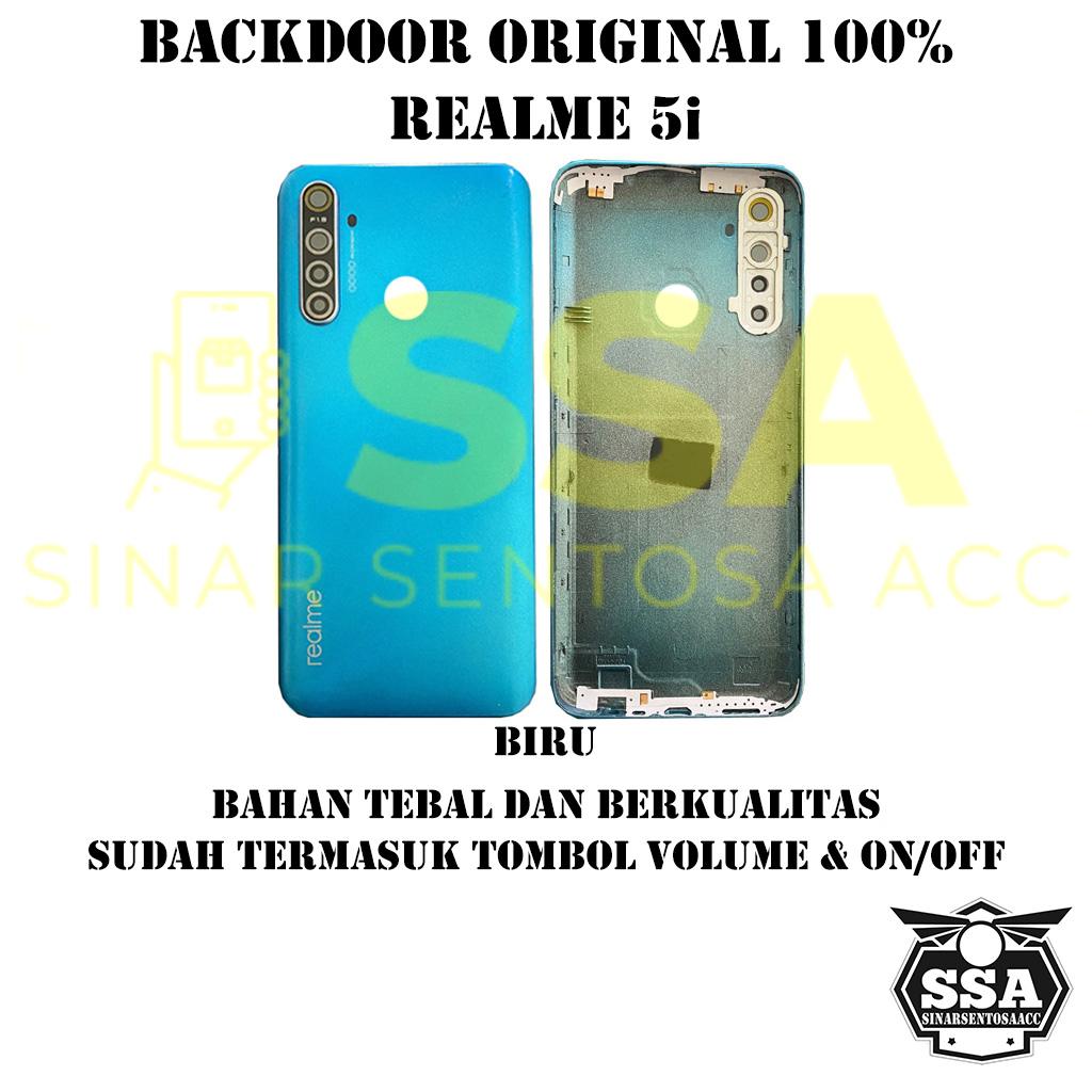 Backdoor Original 100% Realme 5i Tutup Baterai Tutup Belakang Backcover Back cover Real Me 5 i Realme5i