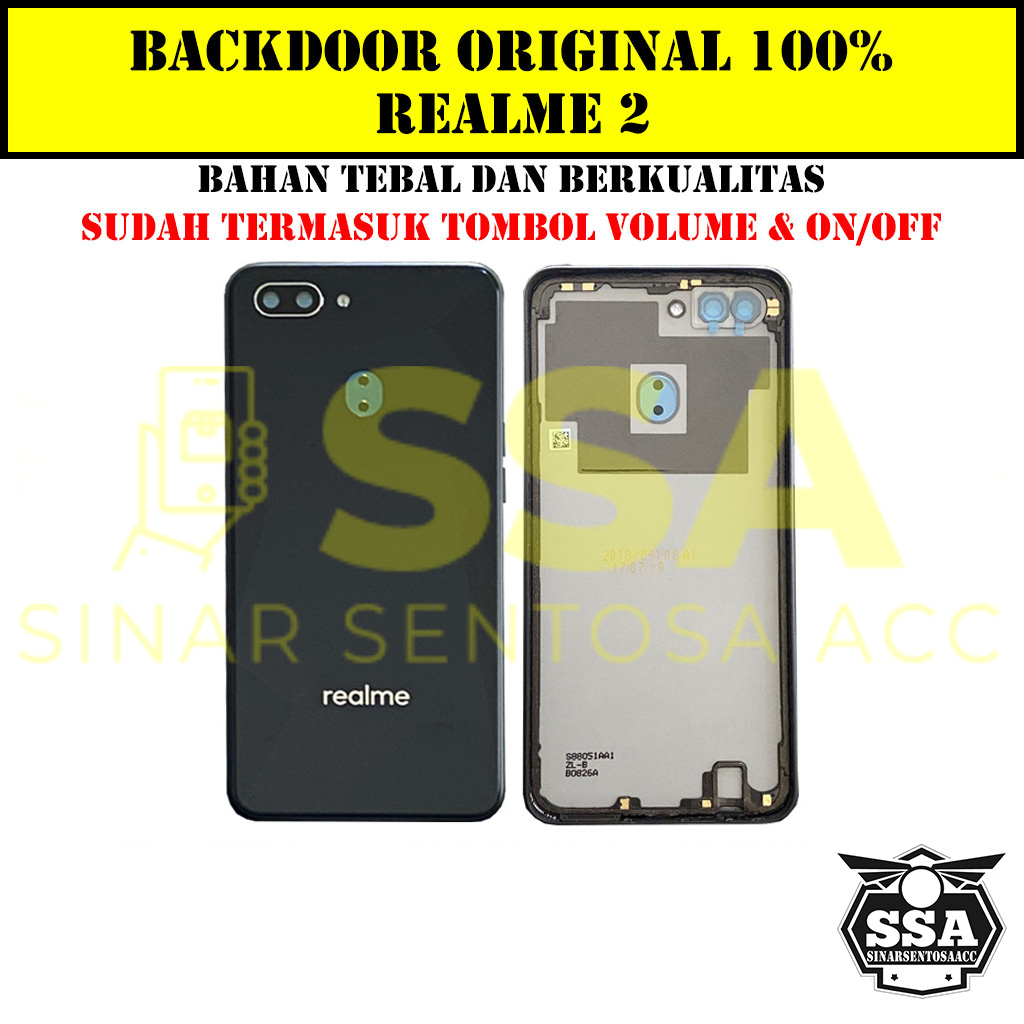 Backdoor Original 100% Realme 2 Tutup Baterai Tutup Belakang Backcover Back cover Real Me 2 Realme2