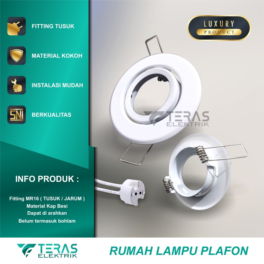 Kap lampu plafon mr16 housing Downlight rumah lampu plafon