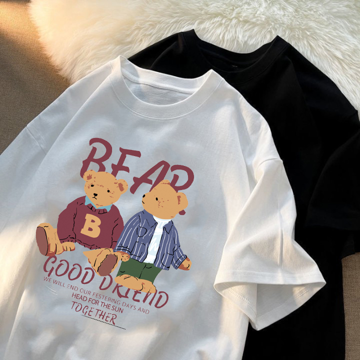 RDGF kemeja leher bulat kaos murah kaos cowok keren kaos pria teddy bear PRIA &amp; WANITA (UNISEX)