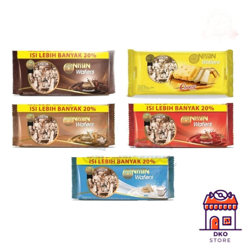 

NISSIN Wafers 132 gr gram All Varian Rasa Chocolate / Strawberry / Cheese / Milk Flavor Wafer Snack Makanan Ringan