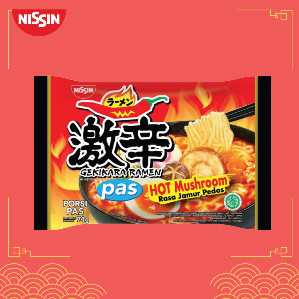 

Nissin Gekikara Ramen Pas Hot Mushroom 74 g