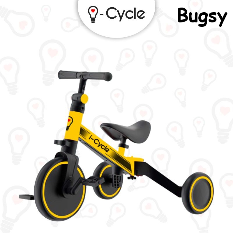 iCycle BUGSY + 2 in 1 | Sepeda Roda Tiga | Balance Bike | Push Bike