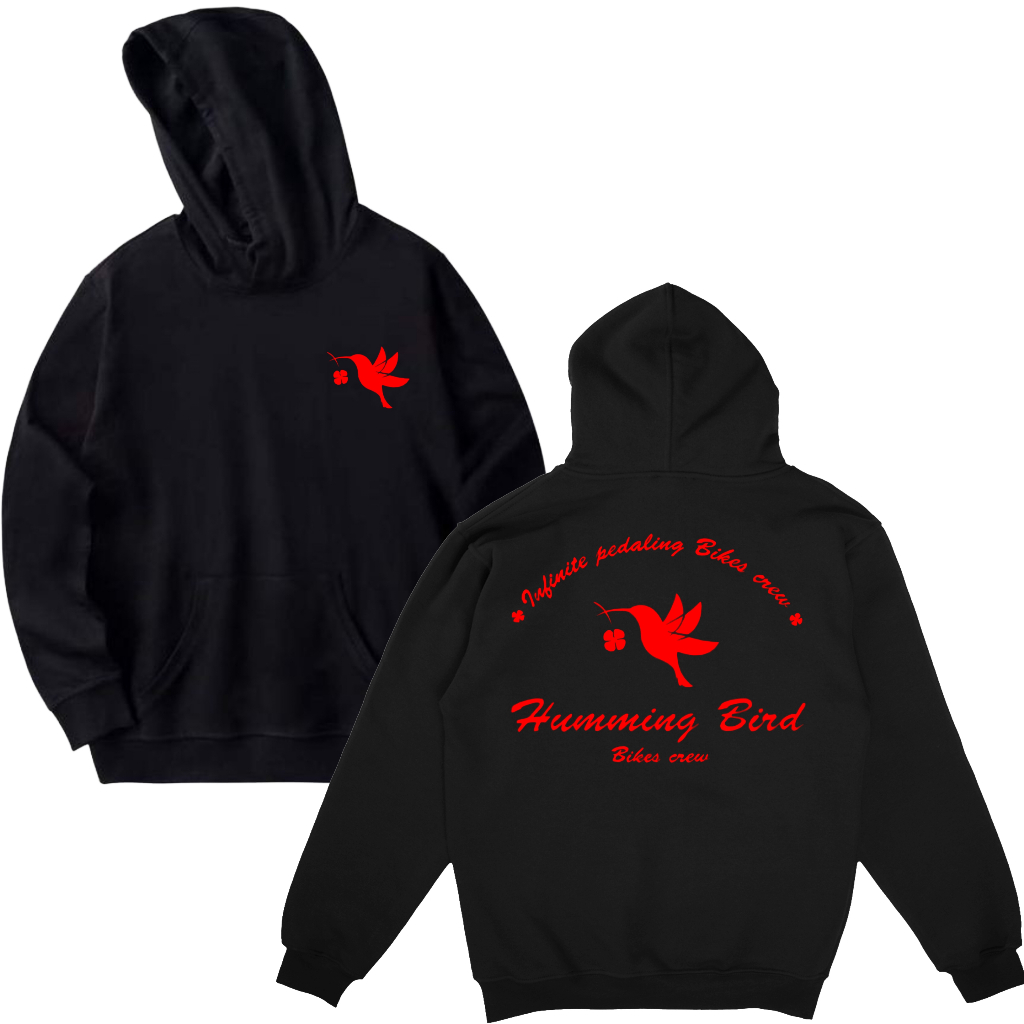 Jaket Hoodie Humming Bird Crew Windbreaker Premium Cotton Fleece