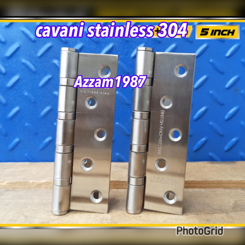 Engsel Promo engsel 5 inc dekson/ Engsel 5 Inch Cavani Stainless 304 Ball Bearing/ engsel 5 inc tebal cavani knok anti karat/ engsel pintu promo engsel pintu kunci engsel pintu panel tebal stanlis/ kodai engsel 5 inchi promo/ engsel kodai  stainlis 5 inc