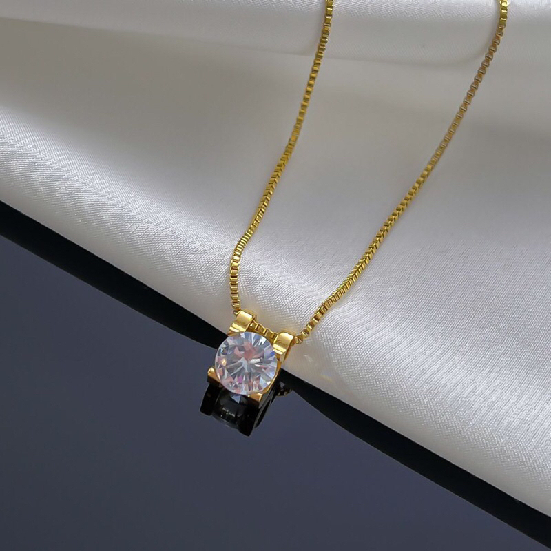 Kalung Titanium Diamond Korea Elegan Fashion Style Premium