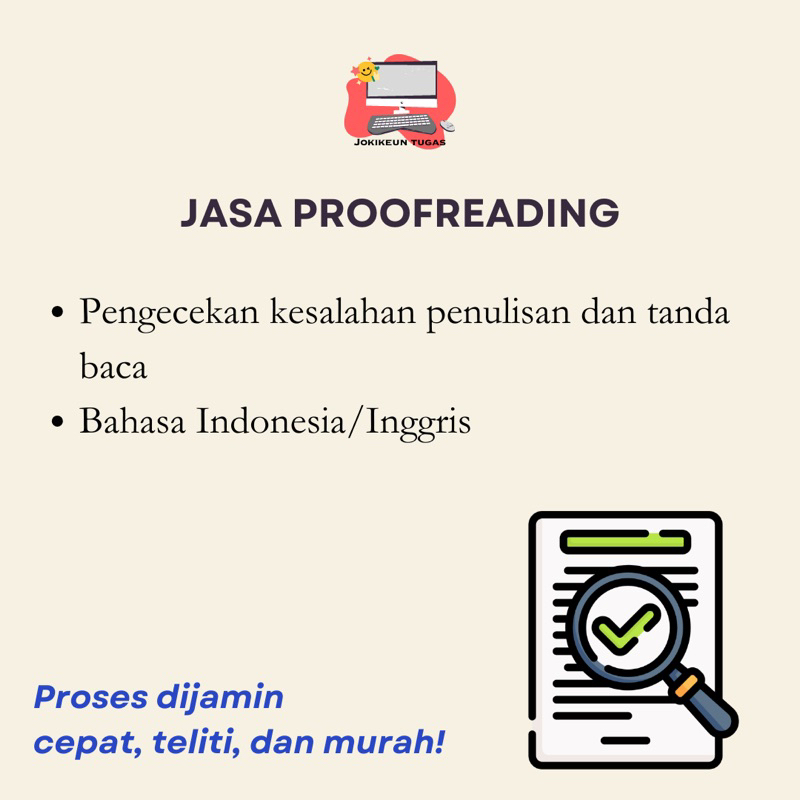 Jasa Proofreading Proofread Cek Ejaan Typo parafrase Penurunan Persentase Cek Plagiasi Pengetikan Ke