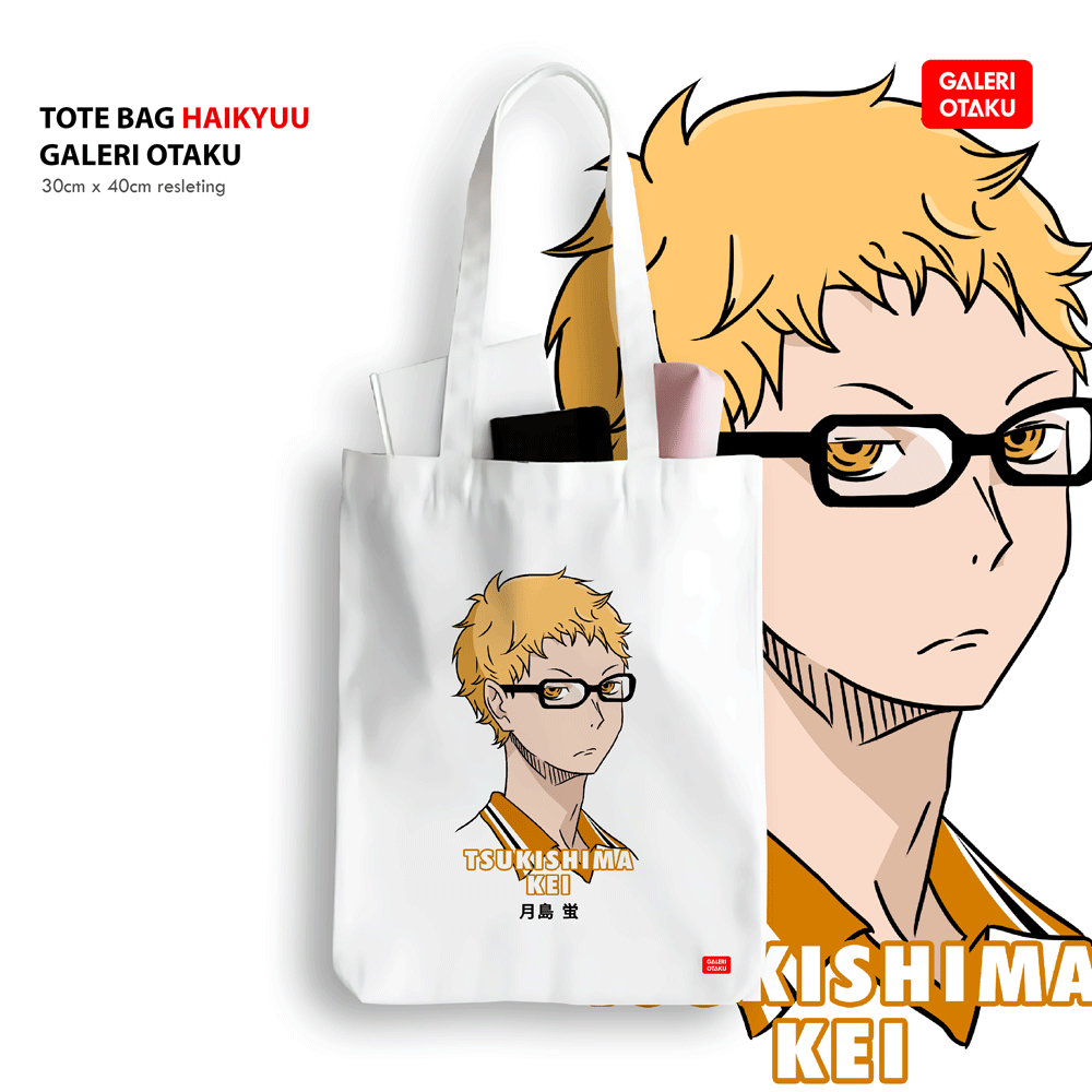 NEW TOTEBAG ANIME HAIKYUU KAGEYAMA HINATA / TSUKISHIMA / KORAI / KARAKTER HAIKYUU / TOTEBAG ANIME KANVAS RESLETING