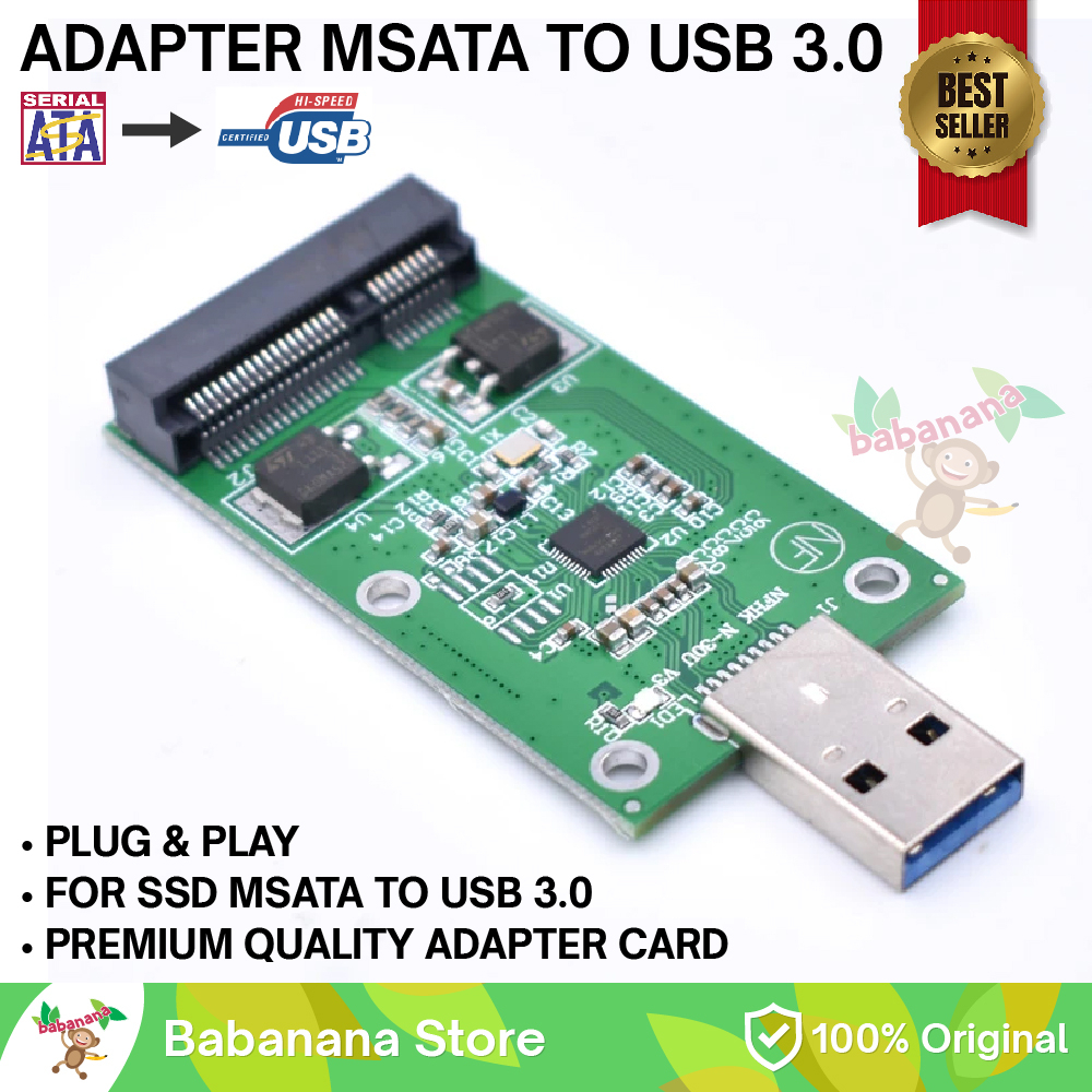 MSATA SSD TO USB 3.0 CARD HUB M.SATA ADAPTER CONVERTER HDD PC