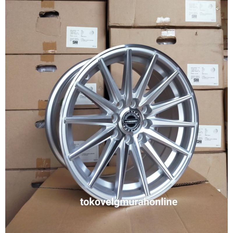 Tvmo Velg Mobil Ring 15 Hole 8 VFS 2 Hyper Silver (4Pcs)