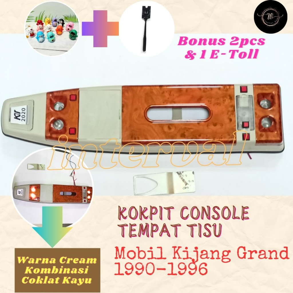 Kokpit Lampu Plafon Mobil Kijang Grand 1990-1996 Roof Console Tempat Tisu