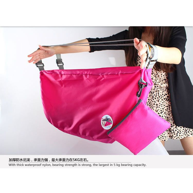 Backpack Nilon WATERPROOF Tas Ransel Lipat Foldable Punggung Nylon Dijinjing Tas FItness Gym Ringan Kuat