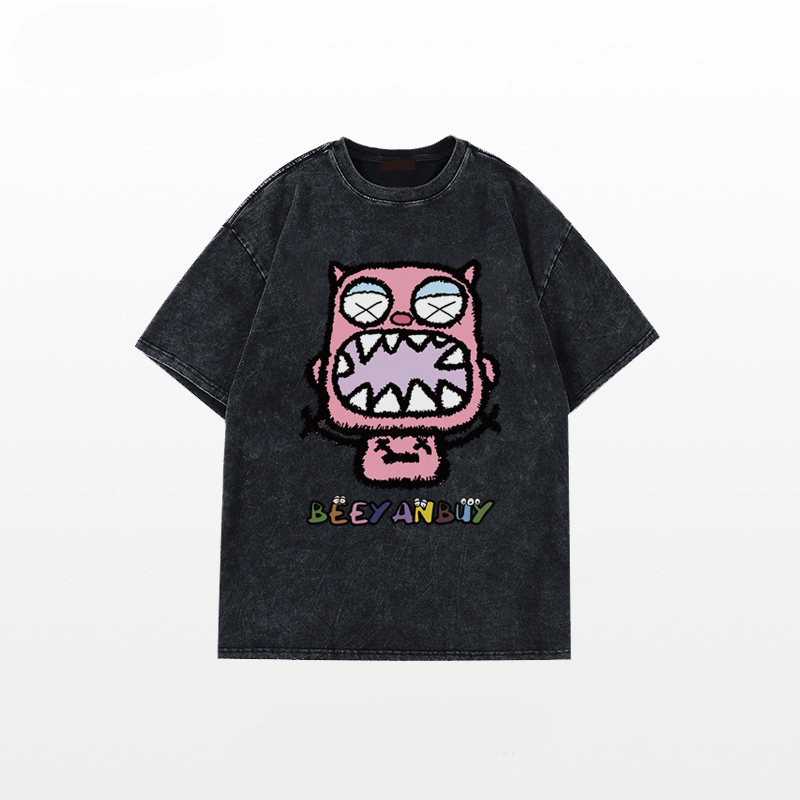 T shirt Hitam washed baju wanita kaos oversize atasan wanita t-shirt pria lengan pendek kaos pakaian