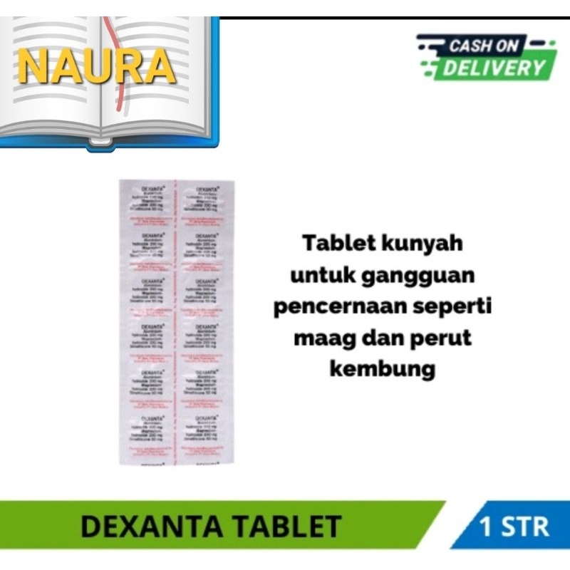 DEXANTA TABLET KUNYAH untuk maag dan perut kembung