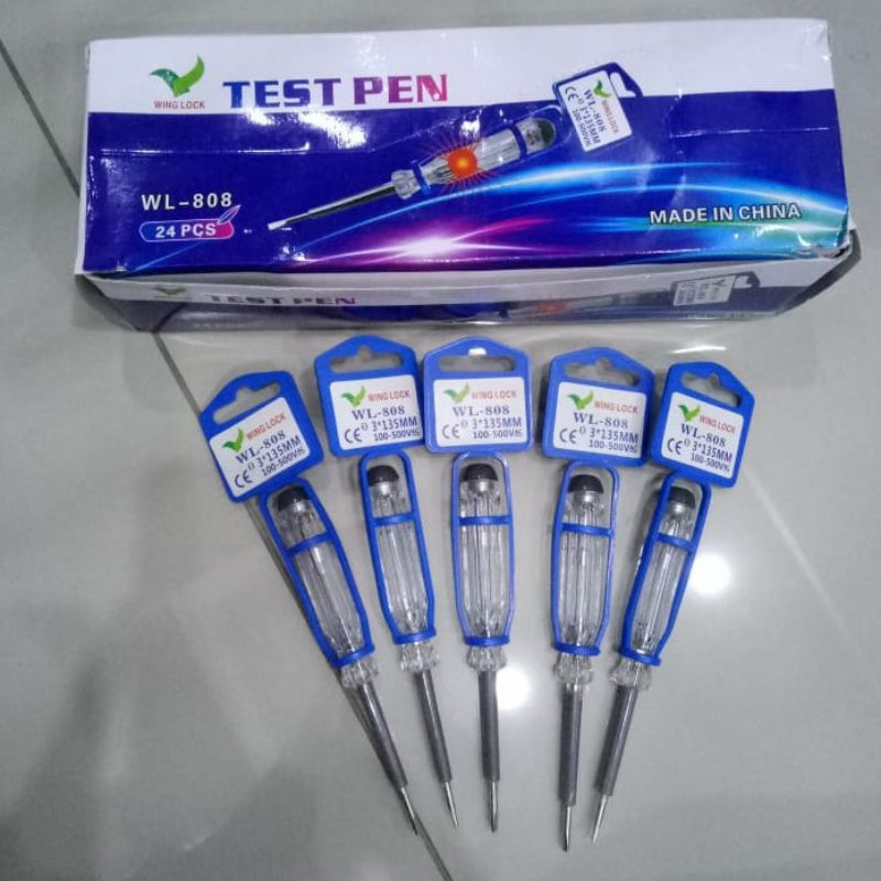 Wing Lock 808 , Tespen Testpen Obeng Gantung Abu - Abu