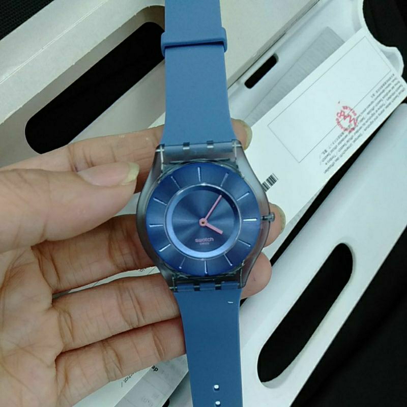 Jam Tangan Swatch SS08N100 DENIM BLUE Original