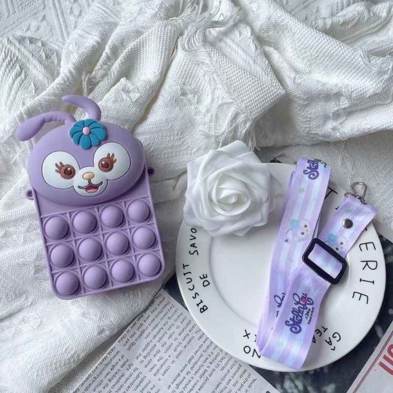 Tas selempang Anak Rubber Jelly Karakter/ Sling Bag lucu/ Dompet koin/ Tas Anak Jelly Murah/Tas Rubb