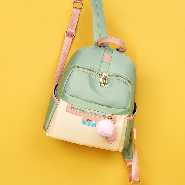 TAS RANSEL WANITA KOREA GENDONG PUNGGUNG ANTI AIR MURAH IMPORT BACKPACK PREMIUM CEWEK REMAJA KEKINIAN SEKOLAH KULIAH KERJA FASHION BATAM BRANDED HIJAU AIDEEN TA780G3