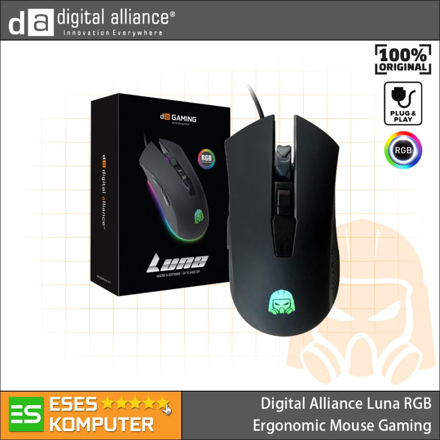 Mouse DA Digital Alliance Luna RGB - Gaming - DA Luna - Garansi Resmi