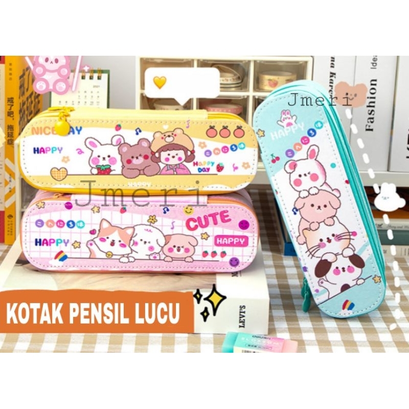 

Kotak Pensil Import 2 Susun Anti Air / Kotak Pensil Lucu Premiun / Tempat Pensil Lucu / Cute Pencil Case Dual Slot