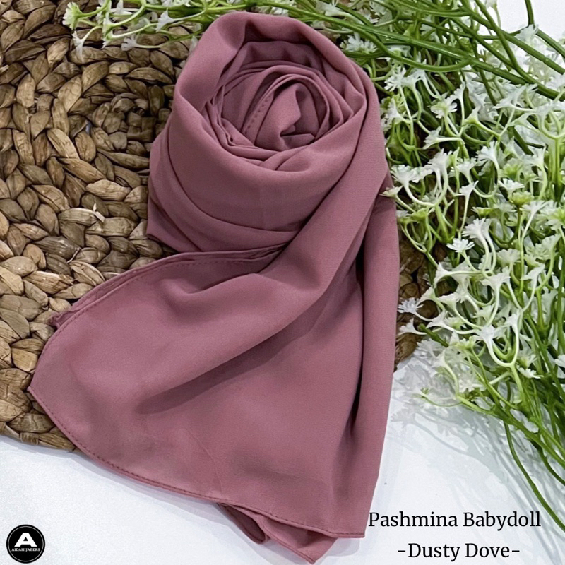 PASHMINA CERUTY BABYDOLL PREMIUM JAHIT TEPI Hijab Jilbab