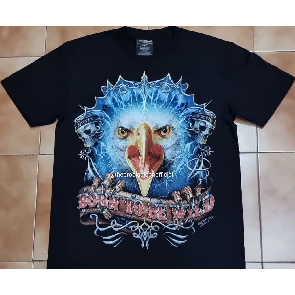 Kaos Rock Chang Import Size XXL Elang 2 Glow in The Dark