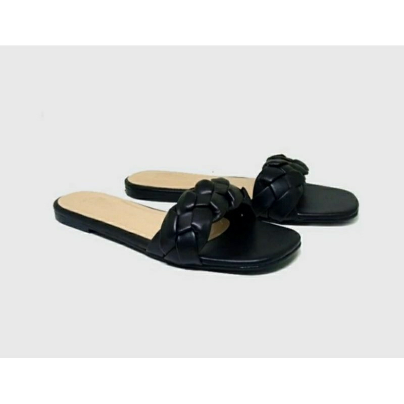 Original, Sandal Slide Wanita Big Size 41-45 / FlipFlop Slop Teplek JUMBO Besar Banget Krem Ori, 42