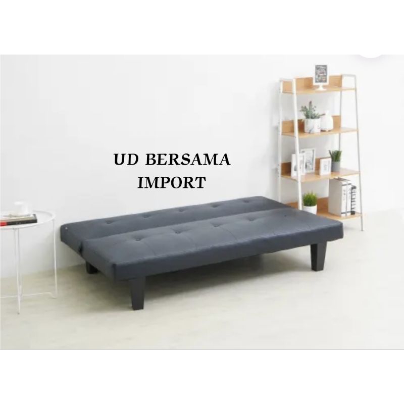 Sofa Tidur Kulit Outdoor Ramadante/Kursi Sofa/Sofabed SOLEIL - Hitam