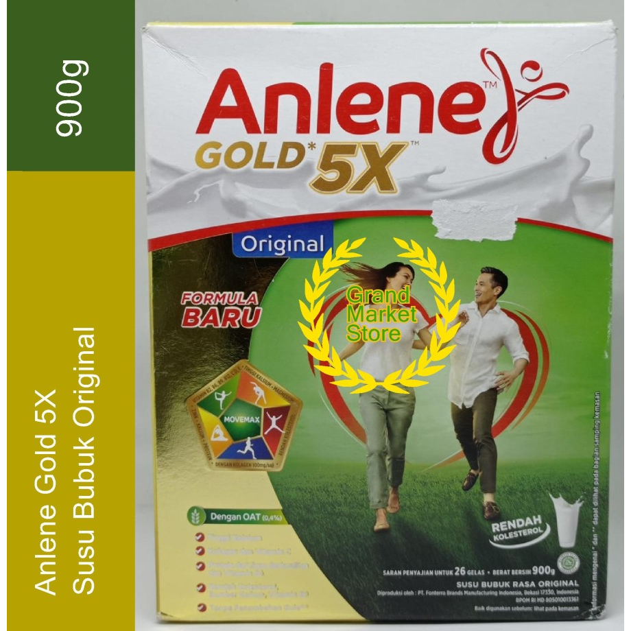 

Anlene Gold 5X Susu Bubuk Dewasa Original 900g - Tulang & Sendi 900 g Anlene 900 g