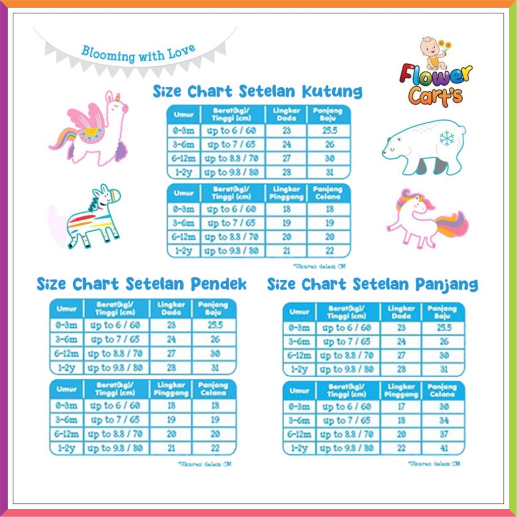 FLOWER CARTS | SETELAN PENDEK &amp; PANJANG 0-12 BULAN ❤ FashionBabies ❤