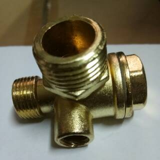 H&L Spare Part Nepel 3 Way Sambungan Tangki Kompresor Drat Dalam