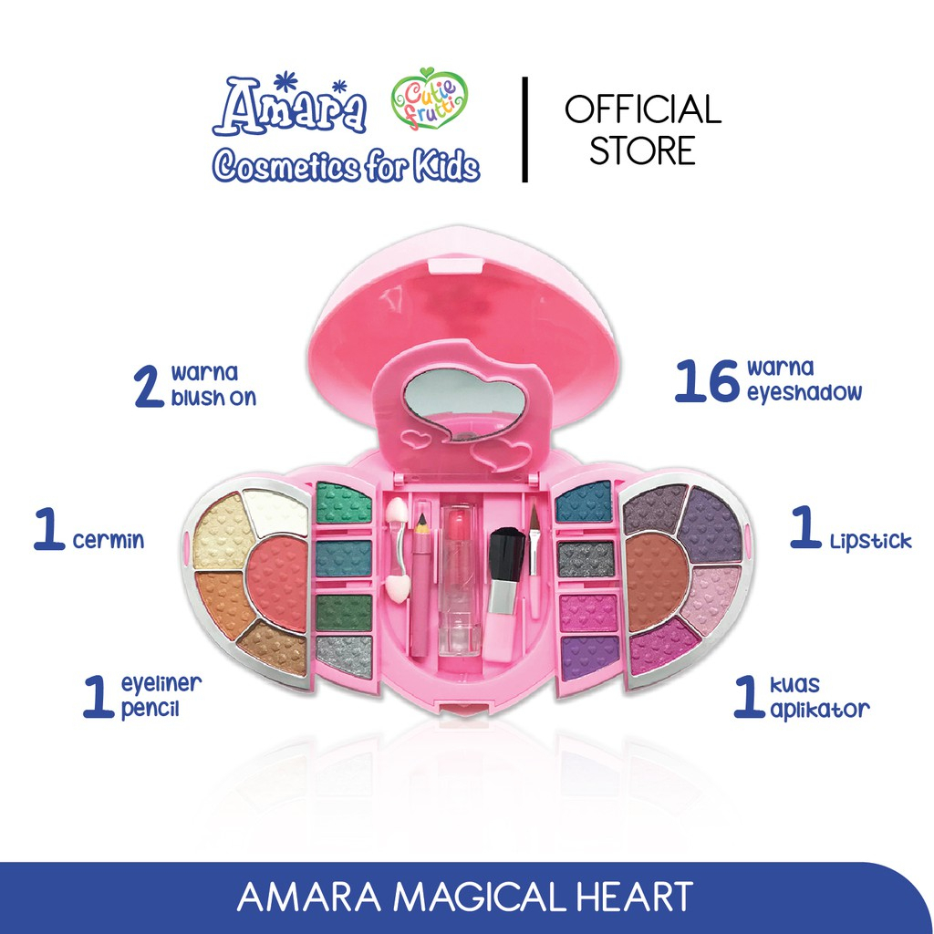 Amara Beauty Bag Make Up Kit - mainan anak aman Halal BPOM - Kado Ulang Tahun anak Perempuan