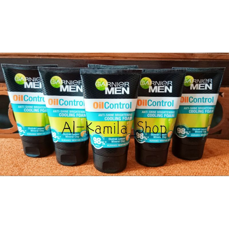 GARNIER MEN Facial Foam 100 mL ( BESAR ) Oil Control Anti-Shine Brightening Cooling Foam Pembersih W