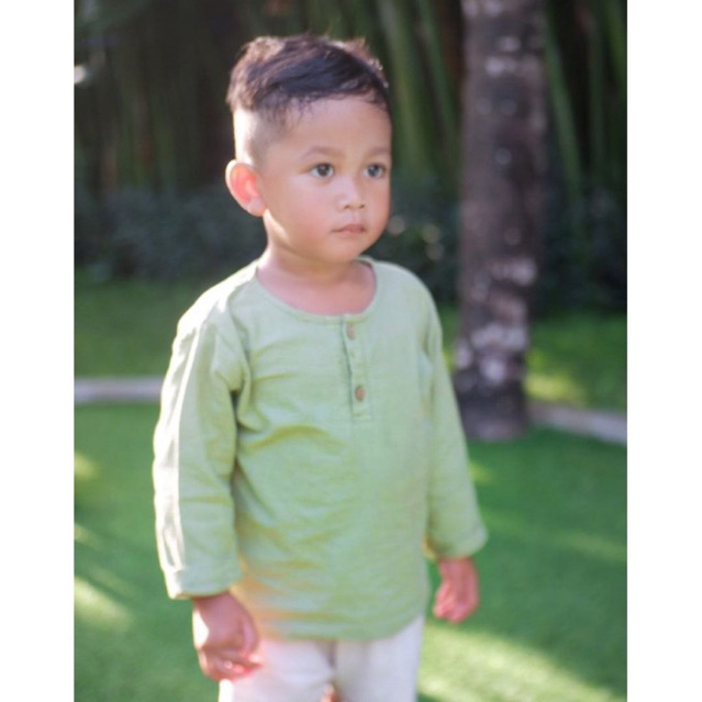 ELLITELLJOY - PAVO LONG SHIRT - Kemeja Anak Lengan Panjang - Baju Anak Lengan Panjang - Baju Anak Laki-Laki Usia 1 - 6 Tahun