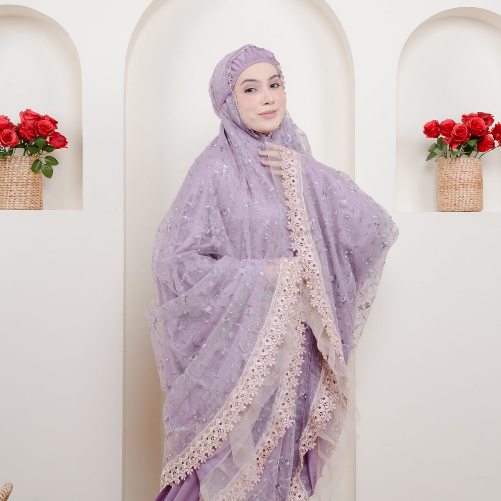 Mukena Dewasa BRUKAT Sutera Mewah Original