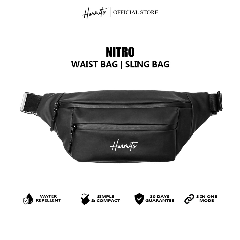 ARM x Harmits Project - NITRO Waist Bag Sling Bag Waterproof Tas Pinggang Selempang Ringan Anti Air Pria Wanita