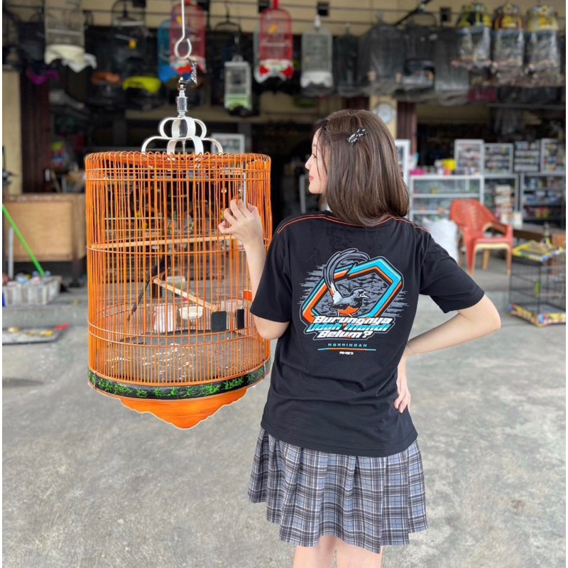 (COD) KAOS BURUNG SULTAN KICAU V4 (BURUNGNYA UDAH MANDI BELUM?) BY NONNINDAH(FREE PAKAN BURUNG & STI