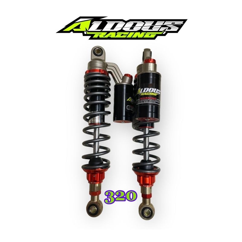 ALDOUS RACING Shockbreaker double tabung atas aldous grey ukuran 280 320 340 RXKING NMAX PCX SUPRA SHOGUN JUPITER Z DLL