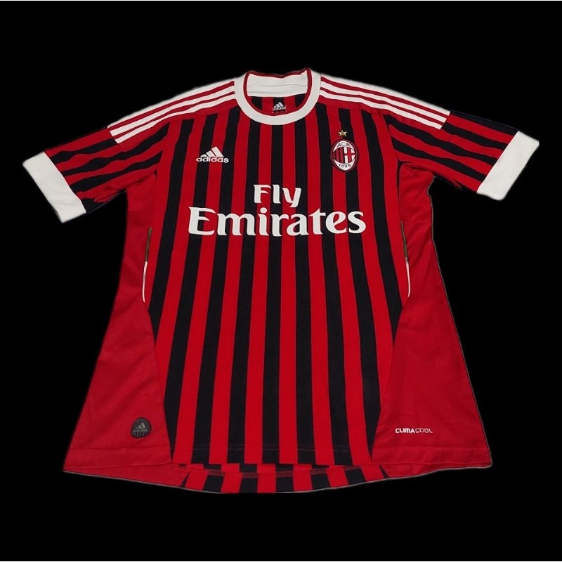 Jersey AC Milan Home 2011-2012 Liga Italia Original Adidas