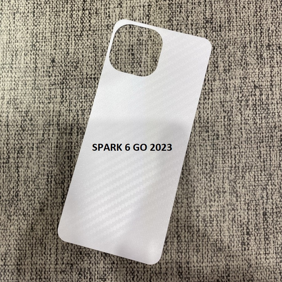 TECNO POVA 2 SPARK 10 NFC SPARK 10 PRO SPARK 6 GO 2023 SPARK 6 GO SPARK 7 PRO ANTI GORES BELAKANG SKIN CARBON GARSKIN ANTI JAMUR MOTIF KARBON TRANSPARAN PELINDUNG BELAKANG ANTI JAMURAN