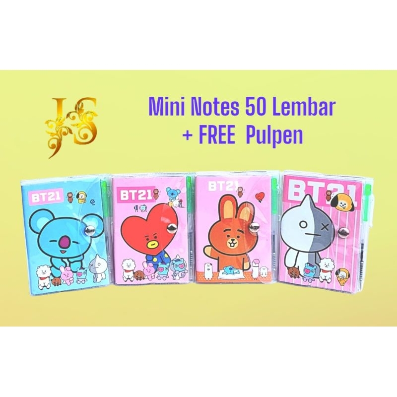 

NOTEBOOK POCKET / MINI NOTES 50 LEMBAR FREE PULPEN