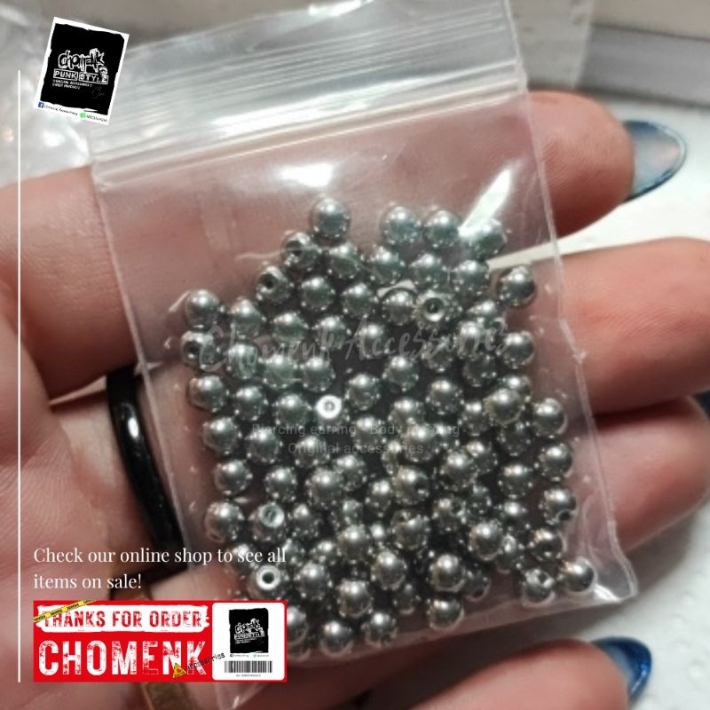 1PCS BALL TINDIK BARBEL CADANGAN BALL ULIR PENGGANTI BARBEL TITANIUM.