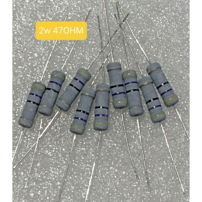 10BUAH RESISTOR 2W 47 OHM 2WATT 47OHM 2 WATT 47 OHM