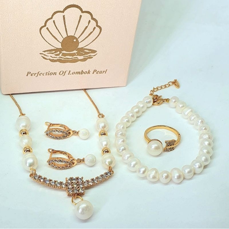 set lengkap mutiara lombok Lapis emas