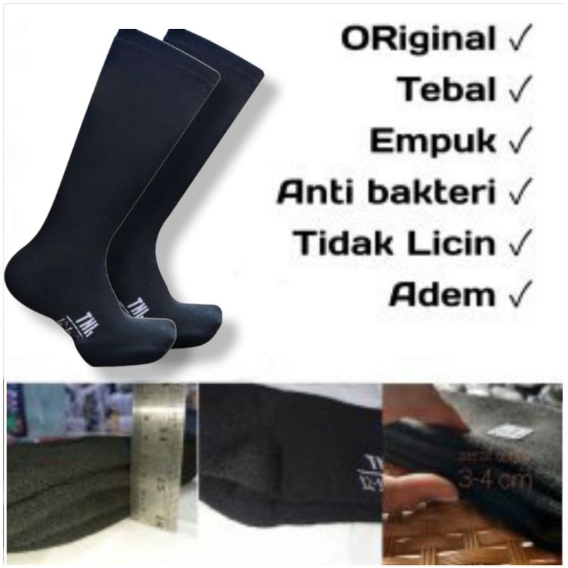 Kaos Kaki TNI Ekstra Tebal/Kaos Kaki PDL Polos/Kaos Kaki PRIA Panjang