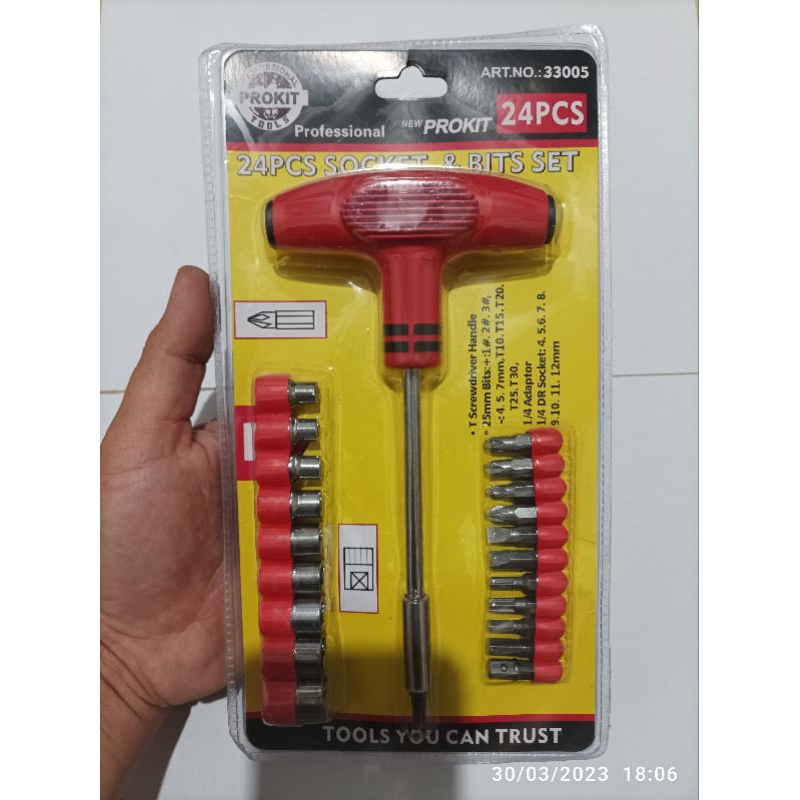 obeng model T set 24pcs multifungsi dan serbaguna