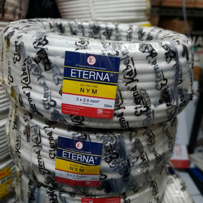 KABEL ETERNA NYM 3x2 5 KABEL LISTRIK ETERNA NYM 3x2.5 PERMETER [TIDAK BISA COD]