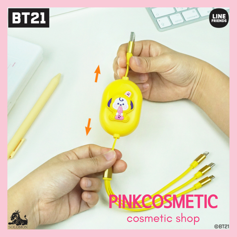 OFFICIAL BTS X BT21 3 In 1 Cable Jelly
