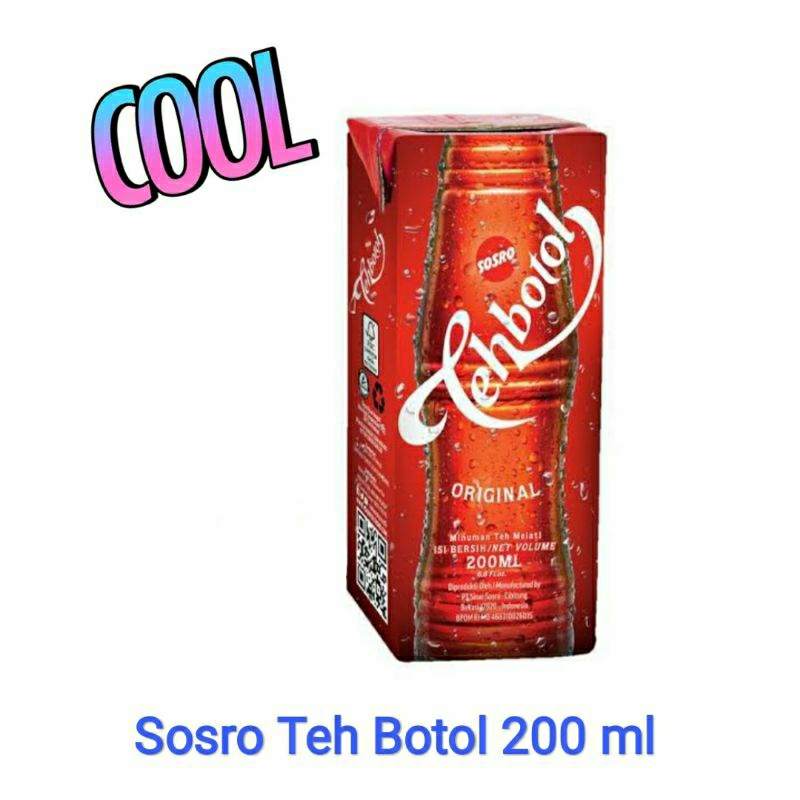 

teh botol sosro original 200 ml per piece | kemasan kotak